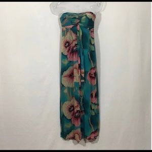 Hawaiian strapless dress